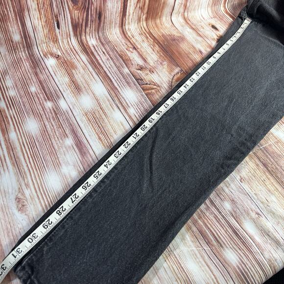 Vintage 90s Levis 501 Size 7 Black Button Fly Jeans Denim Pants Made USA 25x31.5 - Picture 8 of 12